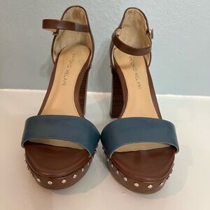 Antonio Milani studded heals, 3.5” high